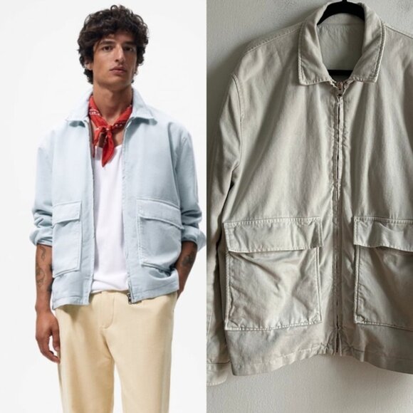 Zara Other - Zara Sz XL Cotton Off Grey Full Zip Thick Jacket